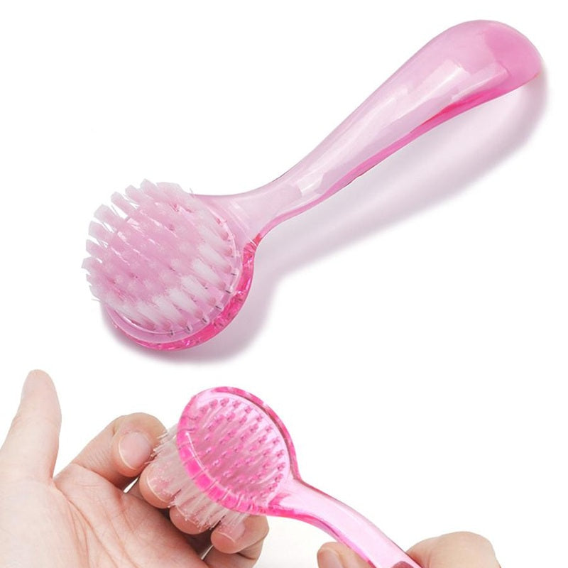 SPAZZOLINO TONDO CON MANICO PER UNGHIE VARI COLORI